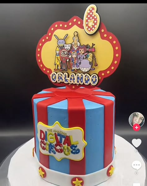 Amazing Digital Circus Cake, Digital Circus Cake, Circus Cake, Disney World Outfits, Circus Birthday Party, Carnival Birthday, Circus Birthday, Circus Party, 6th Birthday Parties