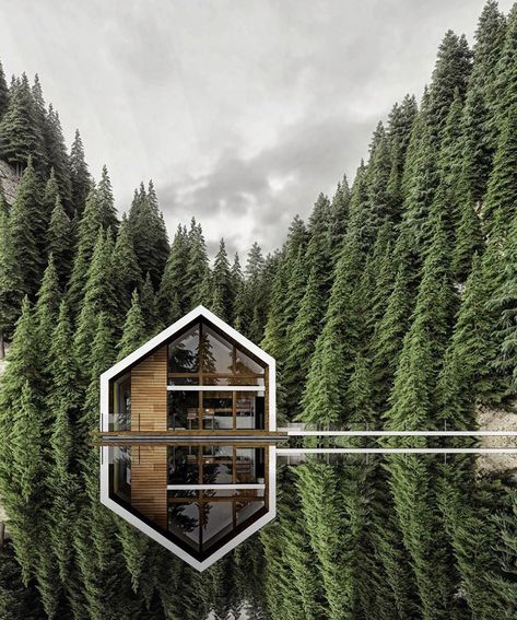 Bern House, by Alex Nerovnya via: @taylorstitch #architecture #architecturephotography #alexnerovnya #outdoors #forrest #lakehouse… A Frame House, A Cabin, Design Exterior, Modern Cabin, Forest House, Cabins In The Woods, Bern, House In The Woods, Modern Architecture