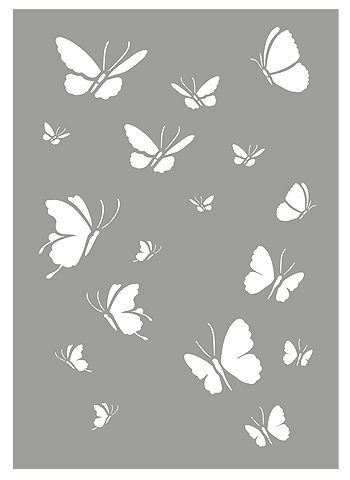 Henny Donovan Stencil, Small Butterfly Stencil, Butterfly Arrangements, Butterflies Stencil, Butterfly Stencils, Butterfly Stencil, Flying Butterfly, Butterfly Motif, Pretty Butterfly