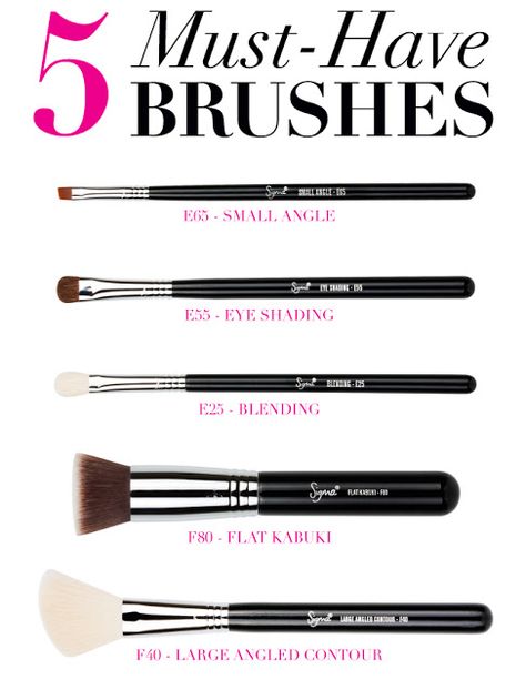 5 Must Have Makeup Brushes Must Have Makeup, Makeup Utensils, Makeup Things, Simple Eyeshadow, Neutral Eyes, Makeup Lessons, Foundation Application, Beauty Brushes, Sigma Beauty