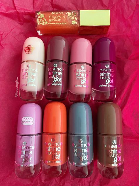 Essence nail polishes Essence Aesthetic, Cosmetics Aesthetic, Essence Nail Polish, Neon Nail Polish, Essence Makeup, Take Care Of Your Skin, Beauty Habits, Essence Cosmetics, Flawless Foundation