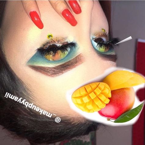 Mangos  one of my favorite fruits ... Of Ideas, Halloween Face, Face Makeup, Halloween Face Makeup, Mango, My Favorite, Fruit, Makeup