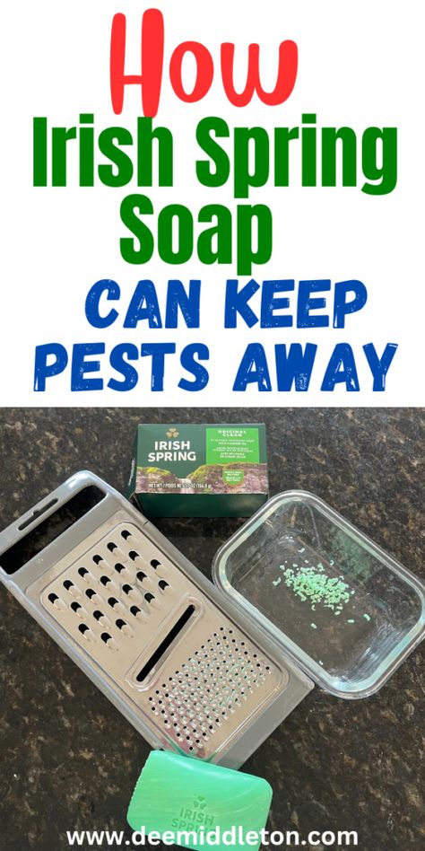 Diy Pest Control For Home, How To Keep Pests Out Of Garden, Irish Spring Soap For Flies, Natural Pest Control For Home, Irish Spring Soap Hacks, Irish Spring Soap In Garden, Irish Spring Soap Uses Pest Control, Fly Repellant Diy, Farm Supplies