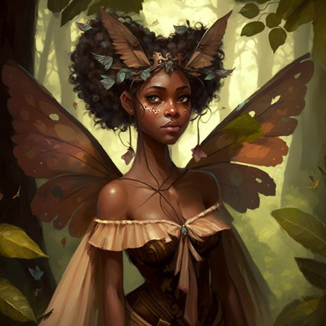 Black Pixie Fantasy Art, Black Fairy Aesthetic Art, Black Fairy Pfp, Fairy Assassin, Aziza Fairy, Fairy Dnd Character Art, Black Fae Aesthetic, Black Faries, Black Fairy Drawing