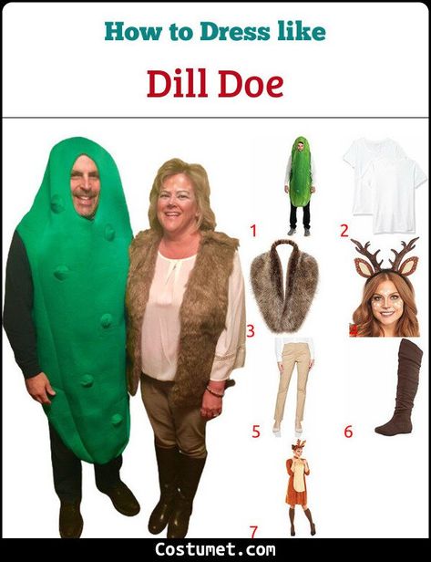 Dill Pickle and Doe Costume for Cosplay & Halloween 2022 Dill Doe Costume, Doe Costume Women, Dill Doe Halloween Costume, Pickle Halloween Costume, Quick Halloween Costumes Last Minute Men, Quick Halloween Costumes Last Minute, Pickle Costume, Halloween Costumes Last Minute, Costumes Last Minute