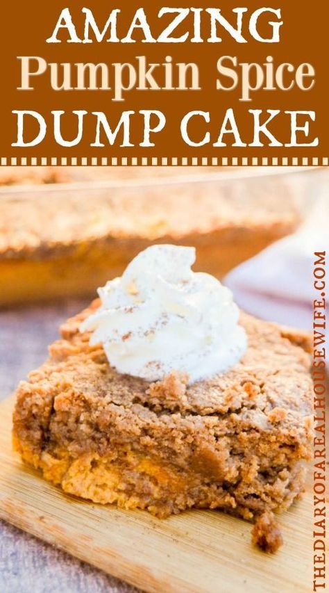 Pumpkin Spice Dump Cake, Easy Pumpkin Dump Cake Recipe, Spice Dump Cake, Cake With Pecans, Easy Pumpkin Dump Cake, Pumpkin Dump Cake Recipe, Spice Cake Mix And Pumpkin, Pumpkin Cobbler, Pumpkin Dump