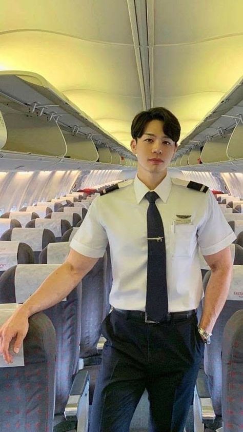 Pilot Uniform Men Aesthetic, Pilot Aesthetic Male, Pilot Uniform Men, Pilot Outfit, Groom Suit Black, Pilot Career, Uniform Men, Pilot Uniform, Fly Guy