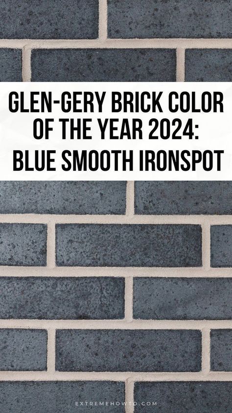 Glen-Gery, one of North America’s oldest brick manufacturers and a Brickworks North American company, reveals its 2024 Brick Color of the Year, Blue Smooth Ironspot – a dark, extruded face brick that not only exudes a sense of boldness but also shimmers and reflects light. Get the best home decor styles, home improvement projects, outdoor ideas, home improvement inspo, and home improvement DIY tips at extremehowto.com! Outdoor Curb Appeal, Small Garden Shed, Home Improvement Diy, Exterior House Color, Brick Exterior House, Black Brick, Sioux City, House Color Schemes, Brick Colors