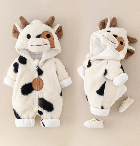 BABY HALLOWEEN COSTUME ROUND UP 2023 - @mackbell (Mackenzie Bell) Cow Plush, Cow Costume, Baby Room Themes, Dairy Cattle, Zipper Shirt, Unisex Onesies, Baby Cow, Baby Fits, Baby Cows