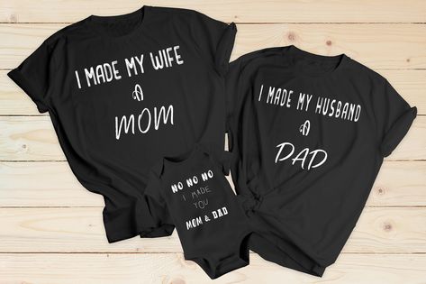 Excited to share the latest addition to my #etsy shop: Funny Family Matching Shirts, Dad Mom and Baby Matching Shirts, Father Son Matching Shirt, Daddy Mommy Baby Family Matching Shirts Gifts https://etsy.me/3l5pPin #dadmomandbaby #matchingshirts #newdadmatchingtee #ne Matching Dad And Son Shirts, Mommy And Daddy To Be Shirts, Matching Mom And Dad Shirts, Big Sister Big Brother Shirts, Father Son Matching Outfits, Dad And Son Shirts, Boy Pics, Father Son Matching Shirts, Family Clothes