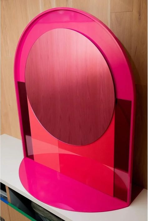 Custom mirrors by Adi Goodrich seen at Instagram, San Francisco | Wescover Zen Desk, Sagmeister And Walsh, Large Scale Artwork, Colored Mirror, Ace Hotel, Custom Mirrors, Furniture Art, Art Institute Of Chicago, Mirror Art