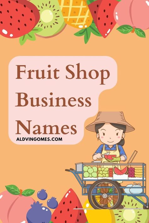 🍎🍇🍊 Discover the art of creating the perfect fruit business store name! Your store's name is your first impression - make it juicy, fresh, and memorable. Learn how to craft a name that reflects your brand and attracts customers. 🌟 #FruitBusiness #StoreNames #BrandingTips Fruits Business Ideas, Fruit Salad Business Ideas, Fruit Business Ideas, Fruit Sando Aesthetic, Fruit Label Design, Ice Cream Shop Names, Salad Names, Design Tudung, Fruit Business