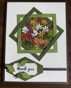 Outlook Mail, Card With Flowers, Paper Crafts Card, Frame Card, Making Greeting Cards, Fancy Fold Cards, Birthday Cards Diy, Stamping Up Cards, Card Making Techniques