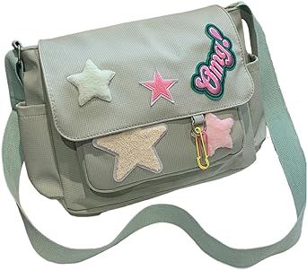 Messenger Bag Aesthetic, Grunge Bag, Cute Messenger Bag, Star Grunge, Cute Messenger Bags, Messenger Bags For School, Y2k Star, Bag Y2k, Bag Aesthetic