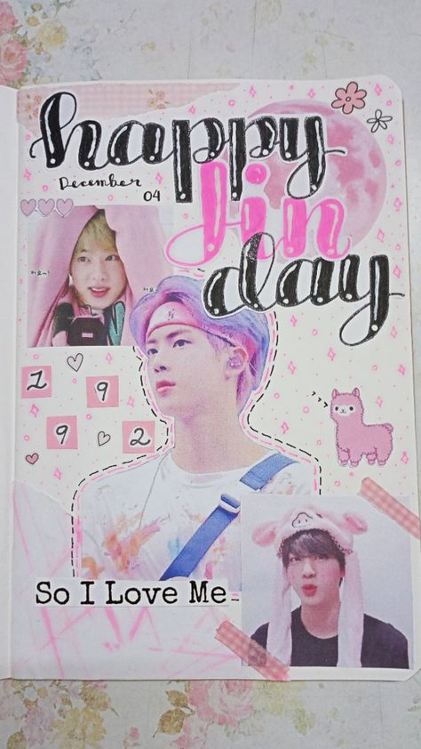 Seok Jins Birthday Jin Birthday Journal, Happy Jin Day, Jins Birthday, Happy Jin, Jin Day, Day Journal, December 1, Bts, Book Cover