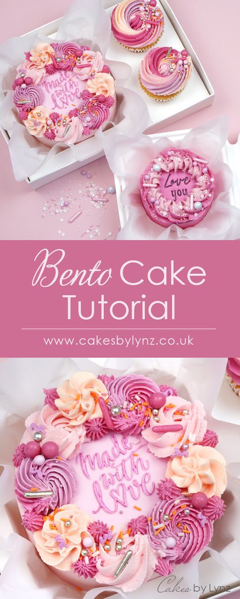 Making Bento Cakes - Tutorial - Cakes by Lynz Business Bakery, Lunch Box Cake, American Buttercream, Gift Box Cakes, Bento Cakes, Birthday Cake Decorating Ideas, Cupcake Tutorial, Vanilla Sponge Cake, Sponge Cake Recipes