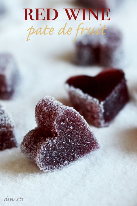 Red Wine Pate de Fruit Fruit Jelly Candy Recipe, Red Wine Jelly, Jelly Candy Recipe, Hearth Cooking, Candied Fruit Recipes, Fruit Jellies, Wine Jelly, Homemade Sweets, Candy Recipes Homemade