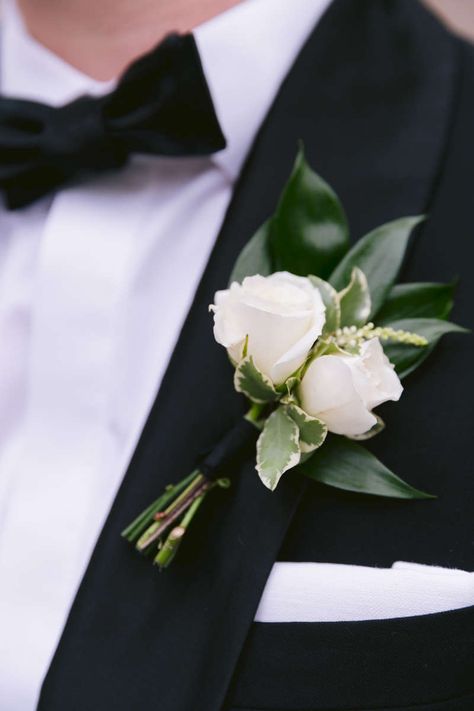 white boutonniere Boutonniere White Rose, Green Boutonniere, White Rose Boutonniere, Jade Wedding, Flower Girl Petals, White Boutonniere, Aisle Runners, Swan House, Wedding Flower Packages