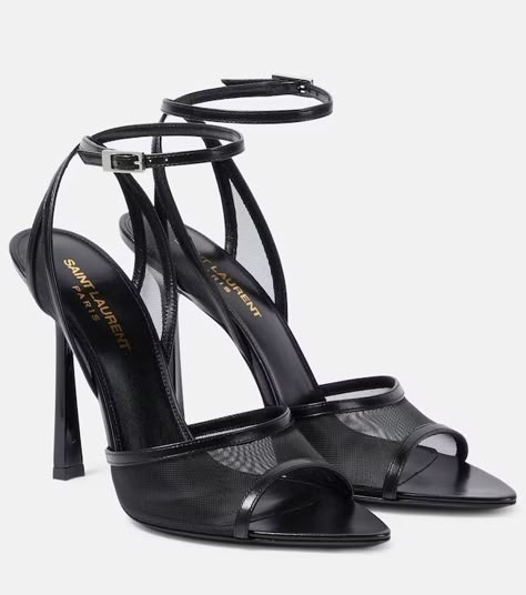 Saint Laurent for Women | Mytheresa Mesh Sandals, Elegant Shoes Heels, Shoes Heels Classy, Mesh Heels, Ysl Shoes, Heels Classy, Shoe Inspo, Elegant Shoes, Saint Laurent Shoes