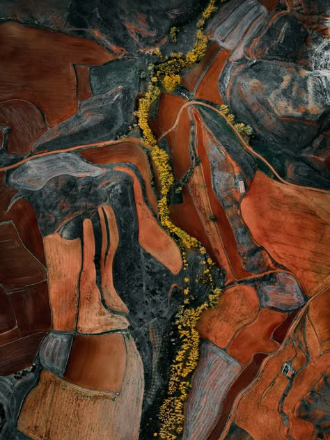 The Spanish Farmland Series on Behance Aerial Images, Expressionist Painting, Foto Art, Aerial Photo, Drone Photography, Aerial Photography, Patterns In Nature, Of The Earth, Birds Eye