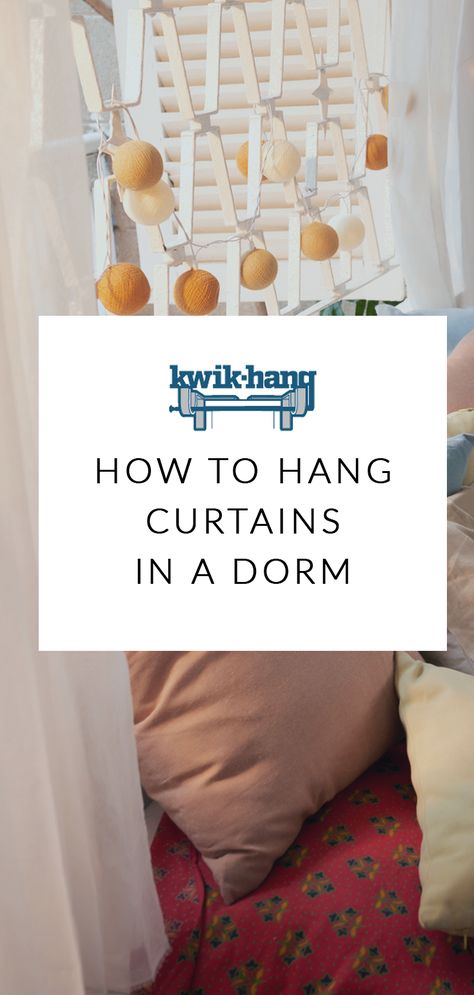 Dorm Hanging Hacks, College Dorm Curtains, Dorm Room Closet Curtain, How To Hang Curtains In Dorm Room, Dorm Room Privacy Curtain, Curtains For Dorm Room, Dorm Curtain Hacks, Dorm Room Curtain Hacks, Dorm Room Curtain Ideas