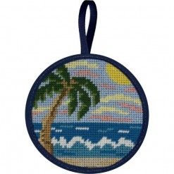 Needlepoint Monogram, Beach Christmas Ornaments, Stained Glass Angel, Needlepoint Stitch, Snowman Christmas Ornaments, Needlepoint Designs, Beach Christmas, Wool Projects, Needlepoint Patterns