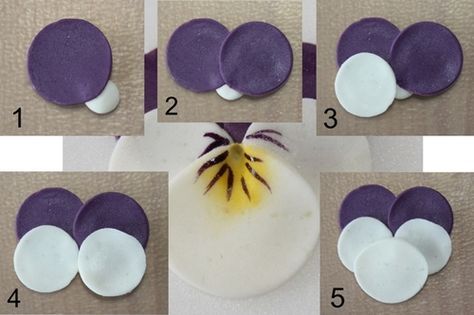 Wonderful DIY Pretty Polymer Clay Pansy Making Fondant, Foam Clay, Fondant Flowers, Card Making Tutorials, Clay Flowers, Sugar Art, Sugar Flowers, Circle Shape, Gum Paste