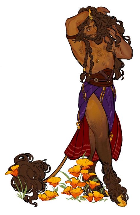 Horn Angles Reference, Technoblade Fullbody Fanart, Wild Mage Dnd, Faun Oc Art, Black Centaur Male, Soft Fantasy Outfits, Satyr Art Reference, Satyr Pose Reference, Satyr Illustration