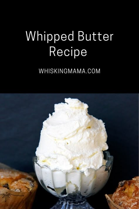 Homemade butter How To Make Whipped Butter, Homemade Whipped Butter, Whipped Butter Recipe, Flavored Butter Recipes, Butter Recipes Homemade, Fridge Food, Canned Butter, Uk Christmas, Whipped Butter