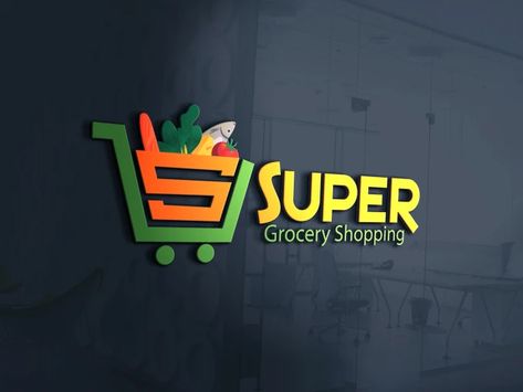 Logo For Supermarket, Grocery Store Logo Design Ideas, Supermarket Names Ideas, Grocery Logo Design Ideas, Supermarket Logo Design Ideas, Store Logo Design Ideas, Super Market Logo, Grocery Signage, Grocery Store Logo