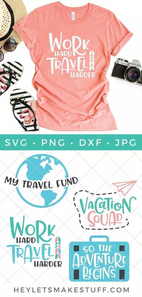 Vacation t-shirt design Travel Tshirts Quotes, Travel Tshirt Designs, Travel Svg Free, Cricut Travel Projects, Travel Tshirt Design Ideas, Vacation Tshirt Ideas, Travel Shirts Ideas, T Shirt Print Design, Travel Svg