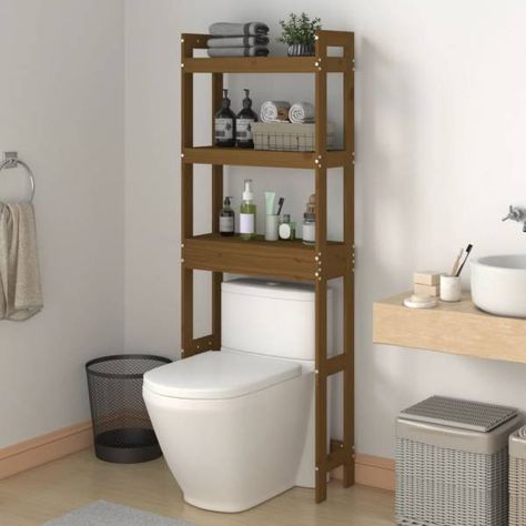 Toilet Rack Honey Brown 63x26x171 cm Solid Wood Pine https://hipomarket.co.uk/towel-racks-holders/108115-toilet-rack-honey-brown-63x26x171-cm-solid-wood-pine-8720845683795.html Maximise the space in your bathroom while adding stylish looks with this wooden toilet rack! Solid pine wood: Solid pine wood is a beautiful natural material. Pine wood has a straight grain, and the knots give the material its signature, rustic look.Bathroom space saver: The storage shelf utilises the unused sp... Wooden Bathroom Shelves, Freestanding Bathroom Shelves, Bathroom Space Saver, Towel Racks & Holders, Toilet Shelves, Washing Powder, Wooden Bathroom, Legal Documents, Honey Brown