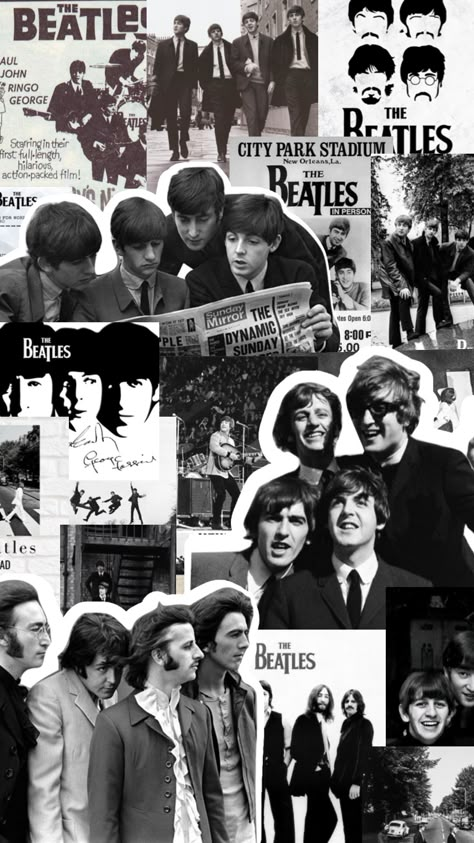 The Beatles Astethic, Aesthetic Beatles Wallpaper, The Beatles Phone Wallpaper, The Beatles Collage Wallpaper, Beatles Phone Wallpaper, The Beatles Background, Beatles Aesthetic Wallpaper, The Beatles Wallpaper Aesthetic, Beatles Wallpaper Iphone