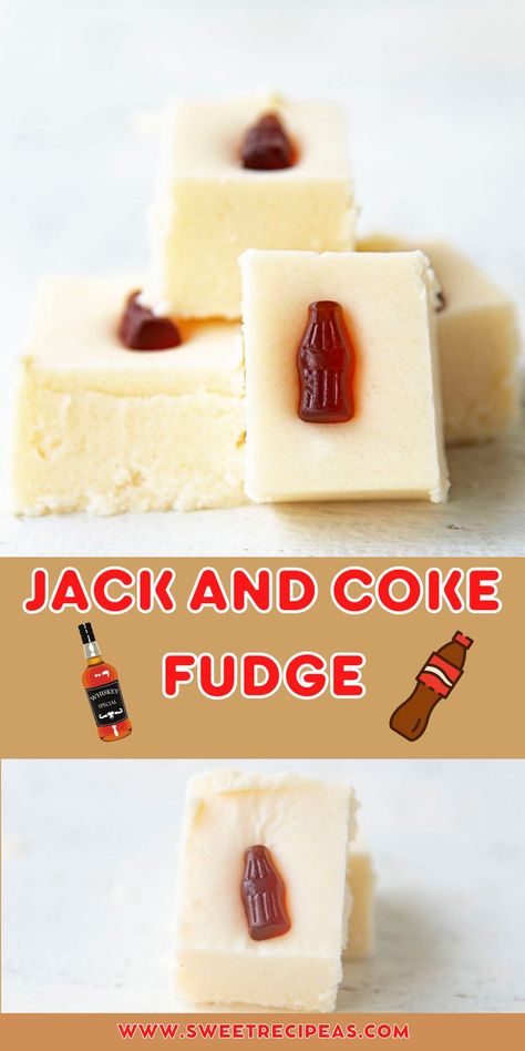 This Jack and Coke Fudge is a cocktail in candy form with a white chocolate base flavored with cola extract and Jack Daniel’s whiskey. For more recipes follow me here on Pinterest. Jack Daniels Fudge Recipe, Fudge Platter, Whiskey Fudge, Jack Daniels Recipes, Jack Daniels Fudge, Jack And Coke, Fudge Ingredients, Oatmeal Cream Pies, Strawberry Frosting