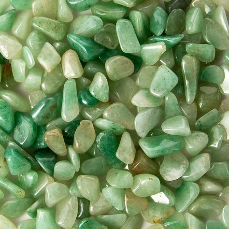 "Stone: Polished Green Aventurine Crystal Other Name: Stone of Opportunity Colors: Variations of Green Size: Small, approximately 1/2\" to 3/4\" (Some stones may be slightly larger or smaller (See quarter & ruler pictures)). Country of Origin: Zimbabwe Shape: Undrilled, tumbled freeform Stone Count: Will vary slightly due to variations in size (See individual weights for approximate stone count). Selection Process: Random blind scoop. Package Weight: We base what is sent on weight. So while the Green Adventure Crystal, Green Stones And Crystals, Crystals For Health, Green Rocks, Green Aventurine Stone, Green Aventurine Crystal, Crystal Green, Aventurine Crystal, Green Country