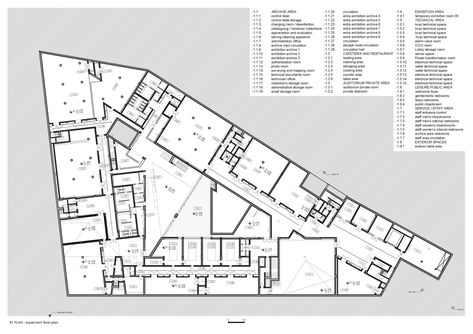 Gallery of China Museum Of Design Bauhaus Collection / Álvaro Siza + Carlos Castanheira - 37 Gallery Plan Architecture, Museum Design Concept, Art Gallery Plan, Small Museum Plan, Museum Exhibition Design Plan, Small Museum Floor Plan, Museum Sketches Architecture, Museum Floor Plan, Museum Gallery Plan