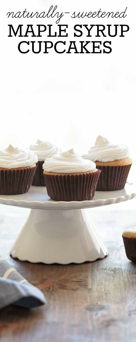 Naturally sweetened cupcakes for baby's first birthday cake! Dairy free, sugar free, and maple-sweetened! @DessertForTwo Birthday Cake For Baby, Birthday Cake Ideas For Men, Baby First Cake, Sugar Free Cupcakes, Dairy Free Cake Recipe, Baby 1st Birthday Cake, Baby First Birthday Cake, Dairy Free Cake, Dessert For Two