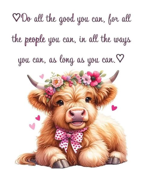 Highland Cow Quotes, Cows Quotes, Work Engagement, Cow Quotes, Self Kindness, Saturday Greetings, Precious Moments Coloring Pages, Girl Valentines, Photos To Print