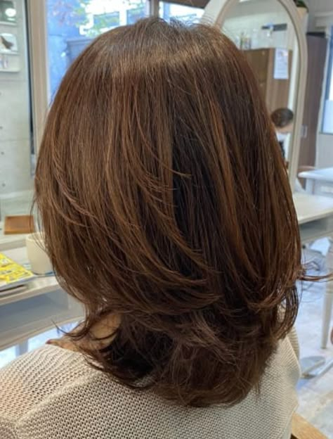 Brown Hair With Highlights And Layers Short, V Cut Layers, Shoulder Length Layered Hair, Wolf Haircut, Asian Short Hair, Shot Hair Styles, Short Straight Hair, Haircuts For Medium Hair, Haircuts Straight Hair