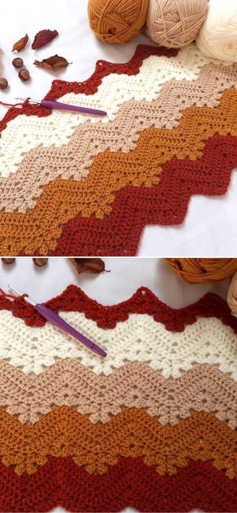 Classic Crochet Blanket, Autumn Leaves Crochet Blanket, Fire Crochet Blanket, 3 Color Afghan Crochet Pattern, Autumnal Crochet Blanket, Fall Colors Crochet Blanket, Fall Crochet Afghan Patterns Free, Autumn Afghan Crochet Patterns, Crochet Blanket Patterns 3 Colors