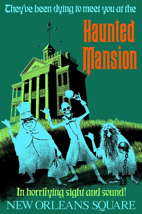 Disney's Haunted Mansion, Haunted Mansion Poster, Disneyland Sign, Poster Reference, Haunted Mansion Ride, Welcome Foolish Mortals, Halloween Posters, Haunted Mansion Disneyland, Disneyland Attractions