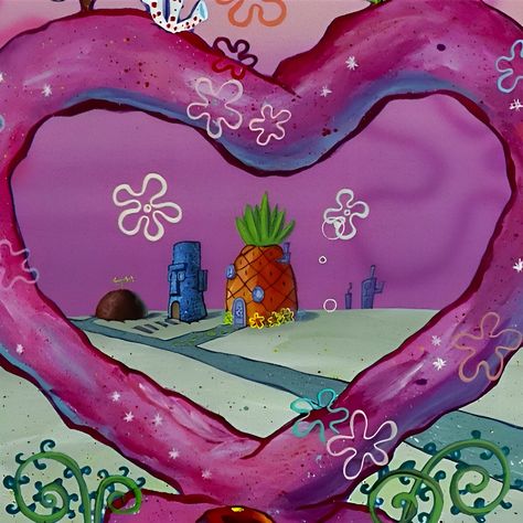 Aesthetic Spongebob Pics, Spongebob Pink Aesthetic, Spongebob Widget Aesthetic, Old Spongebob Aesthetic, Spongebob Color Palette, Pink Spongebob Wallpaper, Spongebob Flowers Background, Matching Spongebob Pfp, Sponge Bob Aesthetic