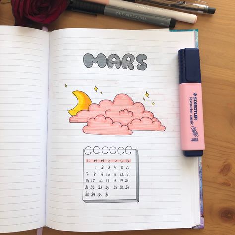 Bullet Journal Mars, Mars, Bullet Journal, Quick Saves