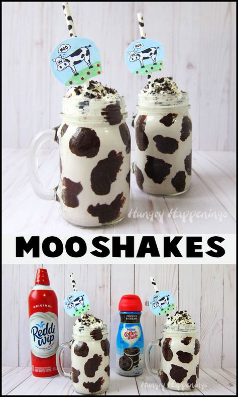 Milkshake Garnish Ideas, Fun Milkshake Ideas, Fun Milkshakes, Cookies N Cream Milkshake, Milkshake Ideas, Yummy Milkshake Recipes, Cookies And Cream Milkshake, Homemade Milkshake, Milkshake Recipe Easy