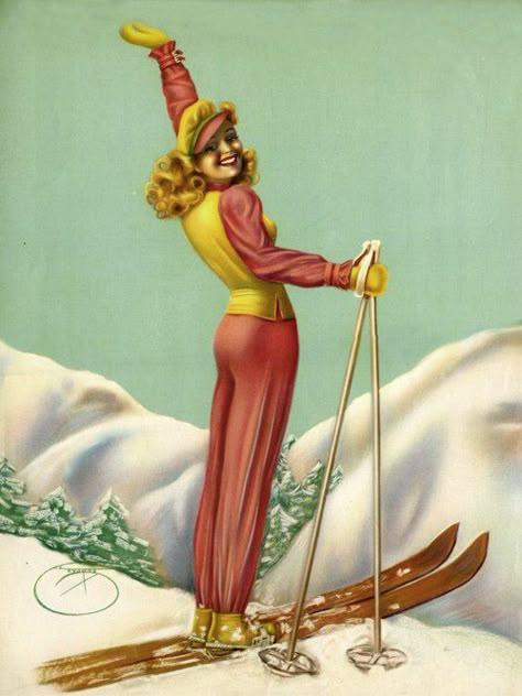 SKIING--Billy DeVorss Vintage Ski Photos, Antique Skis, Ski Photos, Vintage Skis, Snow Love, Vintage Skiing, Ski Lodge Decor, Love Mountains, Vintage Ski Posters