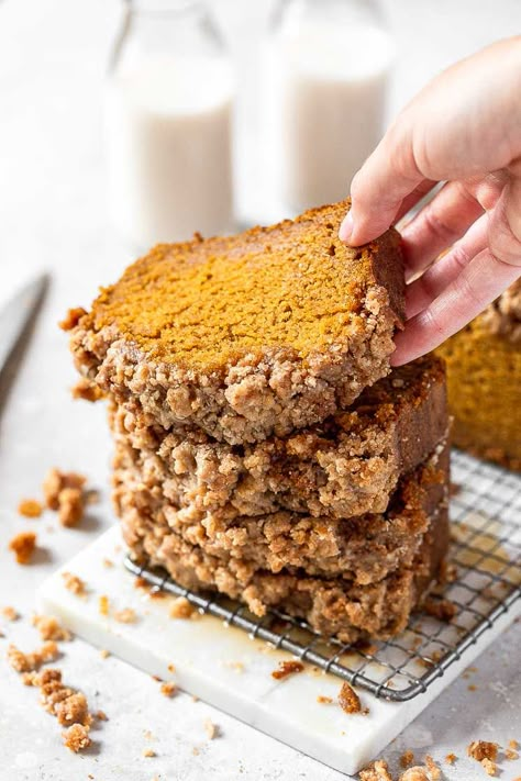 Pumpkin Bread With Streusel Topping, Pumpkin Bread With Streusel, The Best Pumpkin Bread, Best Pumpkin Bread, Best Pumpkin Bread Recipe, Butternut Bakery, Bread Pumpkin, Moist Pumpkin Bread, Pumpkin Bread Recipe