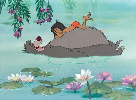 Jungle Book | Baloo and Mowgli Jungle Book Quotes, Disney Sleeve, Jungle Book Disney, Images Disney, The Jungle Book, Disney Songs, Film Disney, Walt Disney Animation Studios, Walt Disney Animation