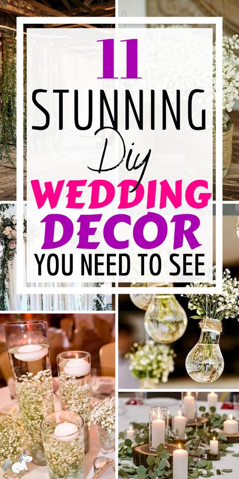 Diy Small Wedding Centerpieces, Bridal Centerpieces Diy, Simple Cheap Wedding Decorations, Home Made Wedding Table Decorations, Table Decorations For Wedding Tables, Outside Wedding Decor Ideas, Simple Weddings Decorations, Home Wedding Reception Decorations, Brunch Wedding Centerpieces