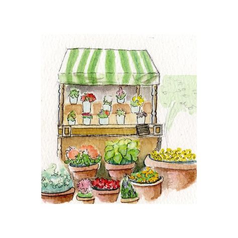 Another painting for my cottagecore art series 💕 This time I draw a little flower shop. #cottagecoreart #watercolorillustration #cuteillustration #cozyart Market Illustration, Cottage Core Art, Cottagecore Art, Flower Truck, Cottagecore Aesthetic, Market Shopping, Art Series, Flower Market, Shabby Chic Decor