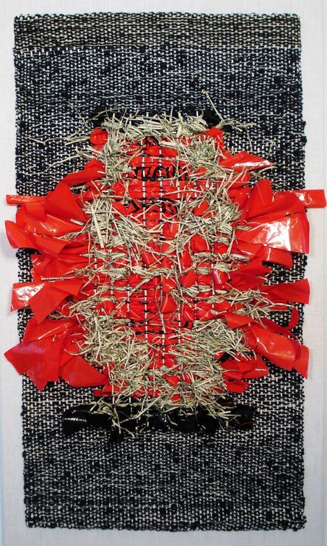 Sculpture Textile, Red Tape, Textiles Techniques, Textile Fiber Art, Weaving Textiles, Weaving Art, Art Textile, Tapestry Weaving, Embroidery Inspiration